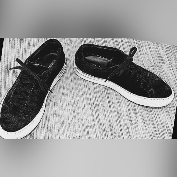 Woman by Common Projects Leather calf hair sneakers black color size 6 - Picture 1 of 11